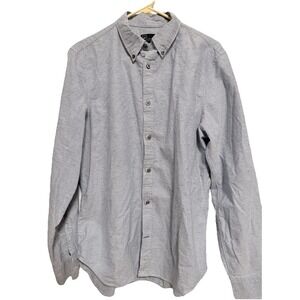 GAP Mens Blue Large Shirt Oxford Button Down Long Sleeve Slim Fit